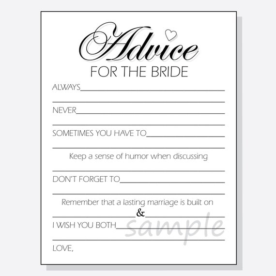 advice card free printable