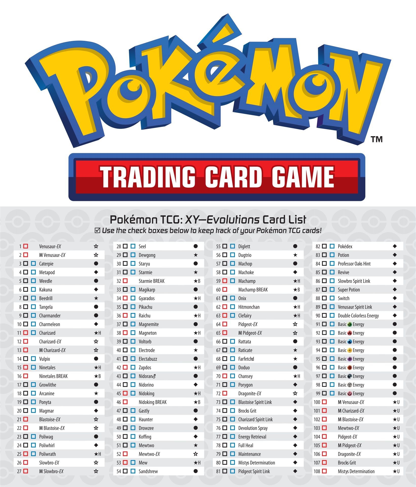 10 Best Pokemon Card Checklist Printable Cool Pokemon Cards Pokemon 