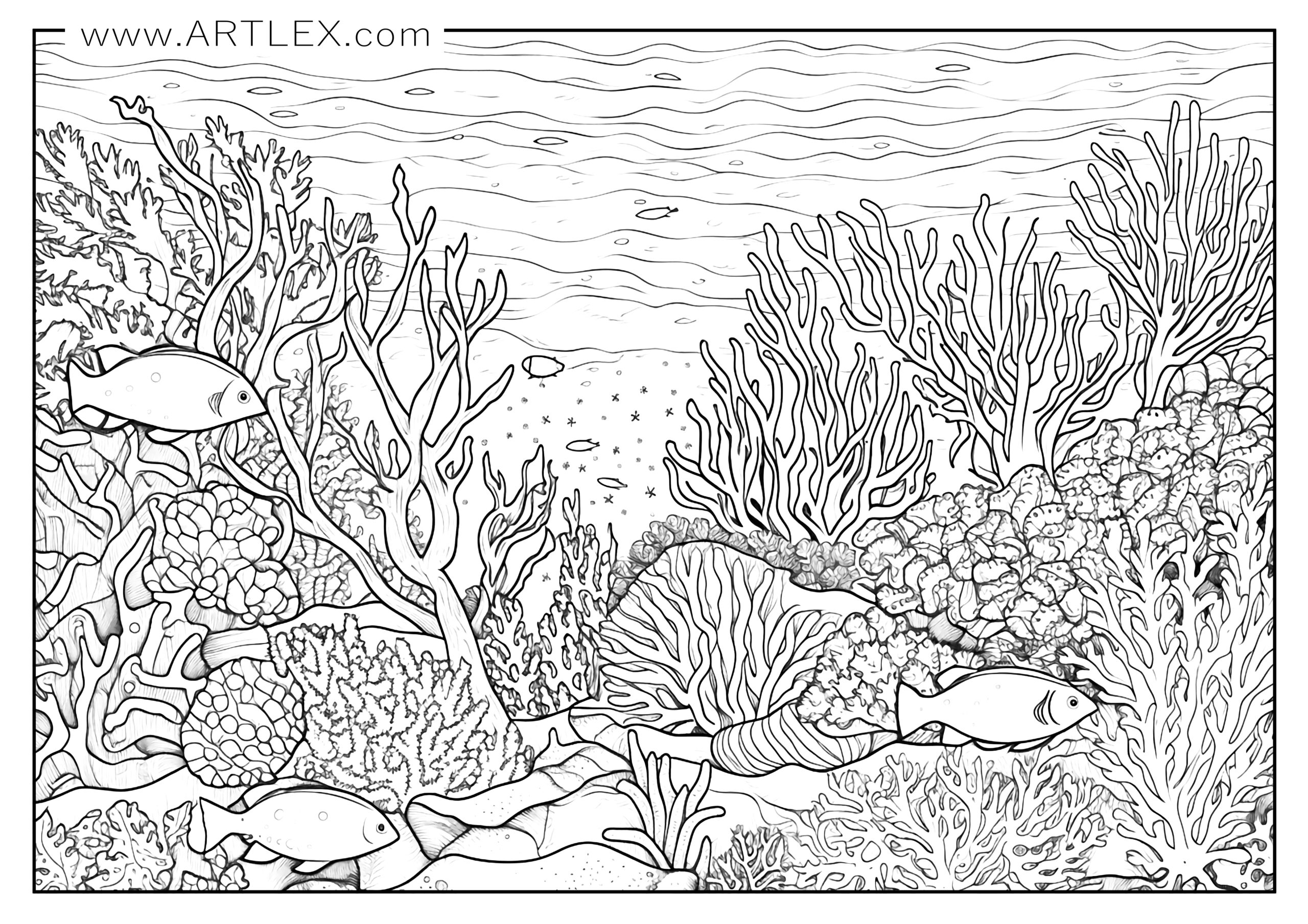 ocean free coloring pages