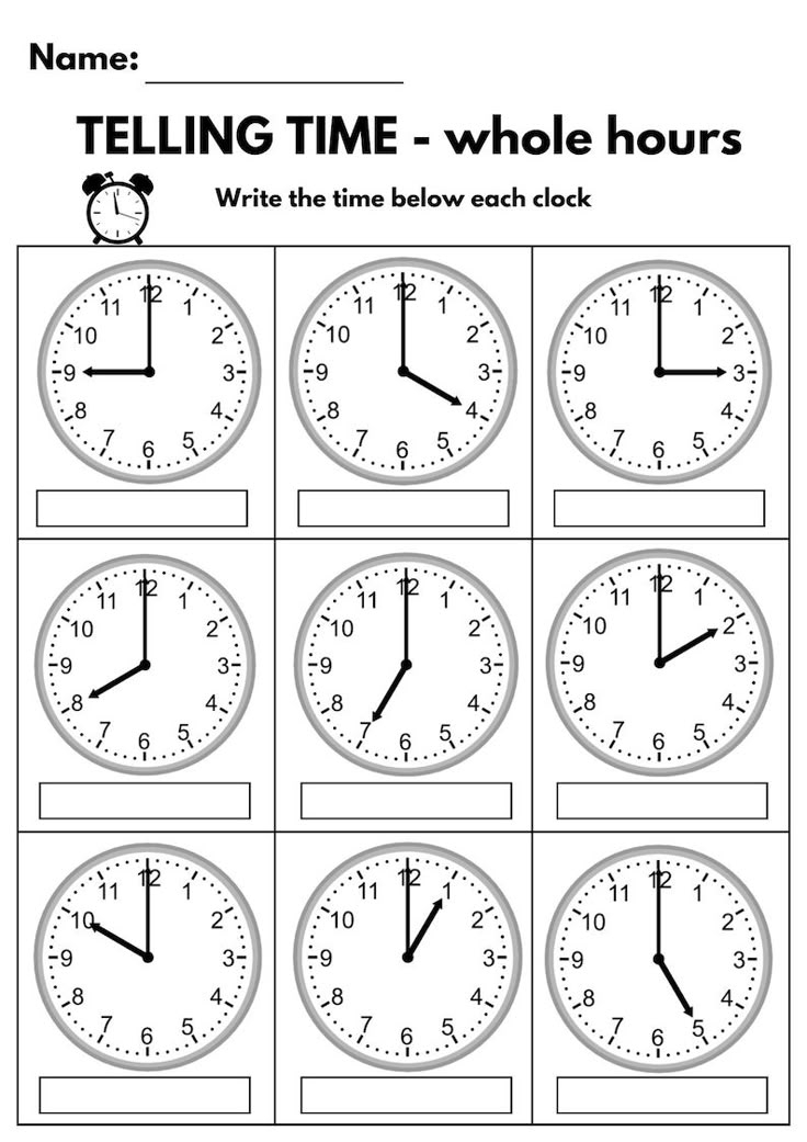 10 Printable Learning To Tell Time Worksheets Kindergarten 1st Grade