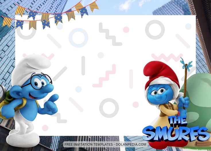 10 The Smurfs Birthday Invitation Templates Birthday Invitation 