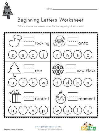 christmas worksheets for preschoolers