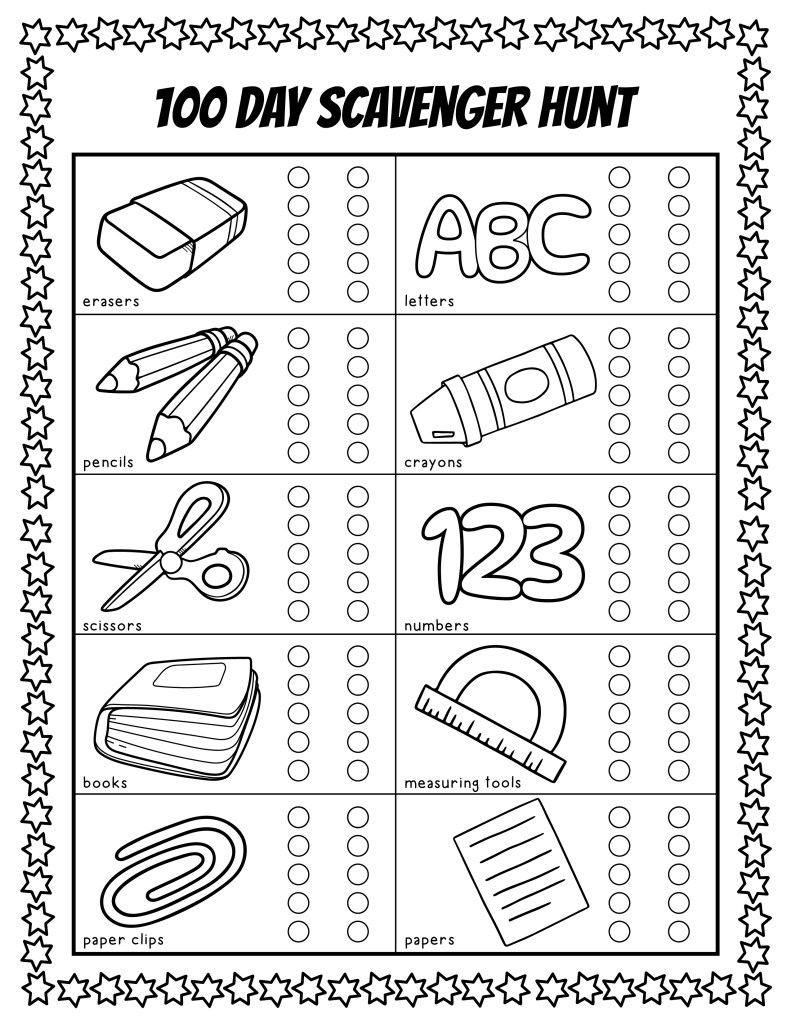 100 Days Of School Worksheets And Printable Activities In The 