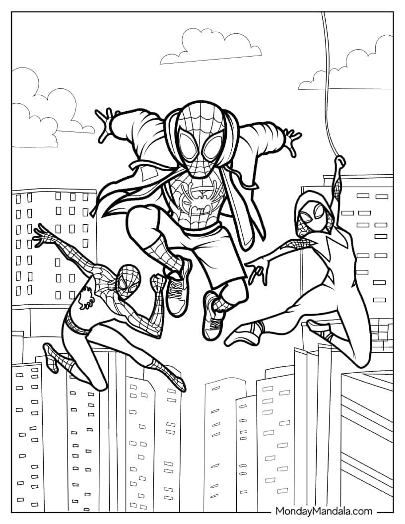 spider coloring pages free