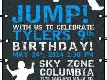 sky zone birthday invitation template
