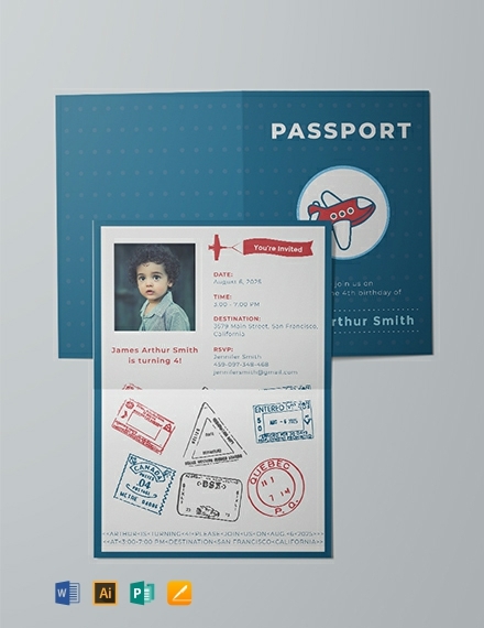 13 Passport Invitation Templates Free PSD Vector EPS AI Format