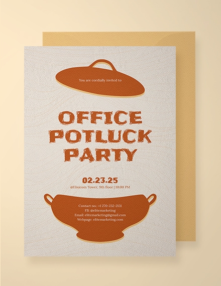 13 Potluck Email Invitation Templates PSD AI