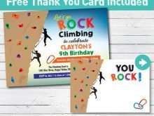 13 Printable Rock Climbing Party Invitation Template Free With Stunning 