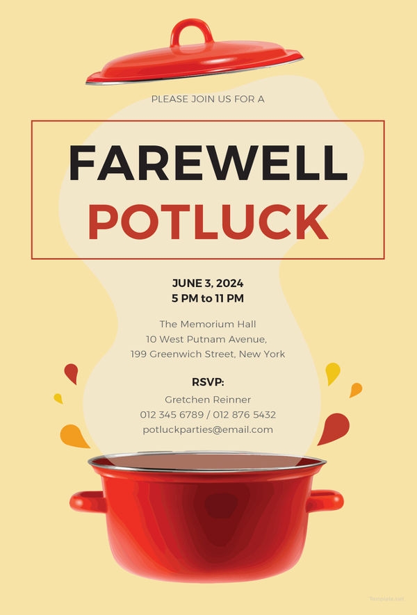 potluck invitation templates