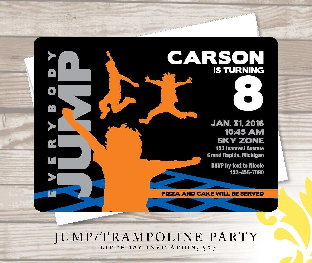 14 Visiting Sky Zone Birthday Invitation Template For Ms Word By Sky 