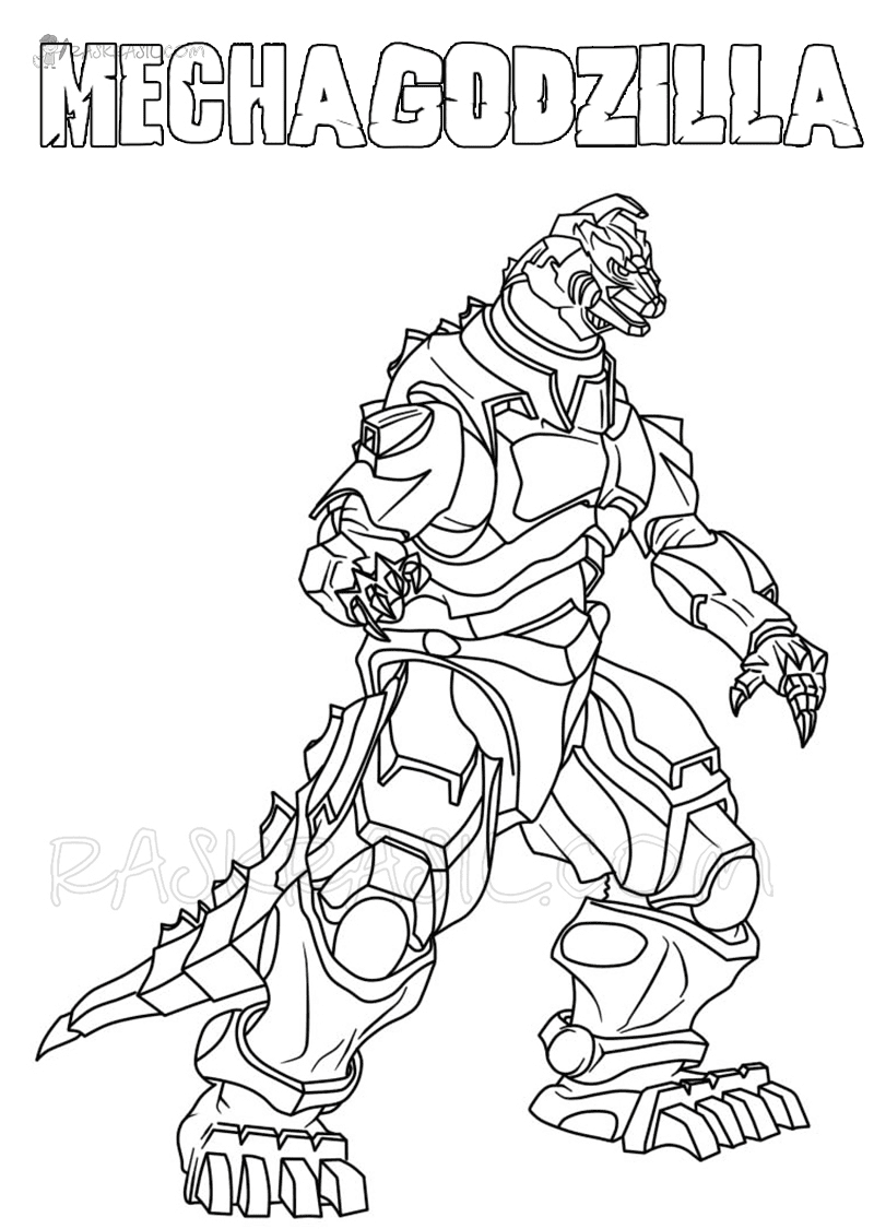 16 Mechagodzilla Coloring Pages ColoringPagesOnly