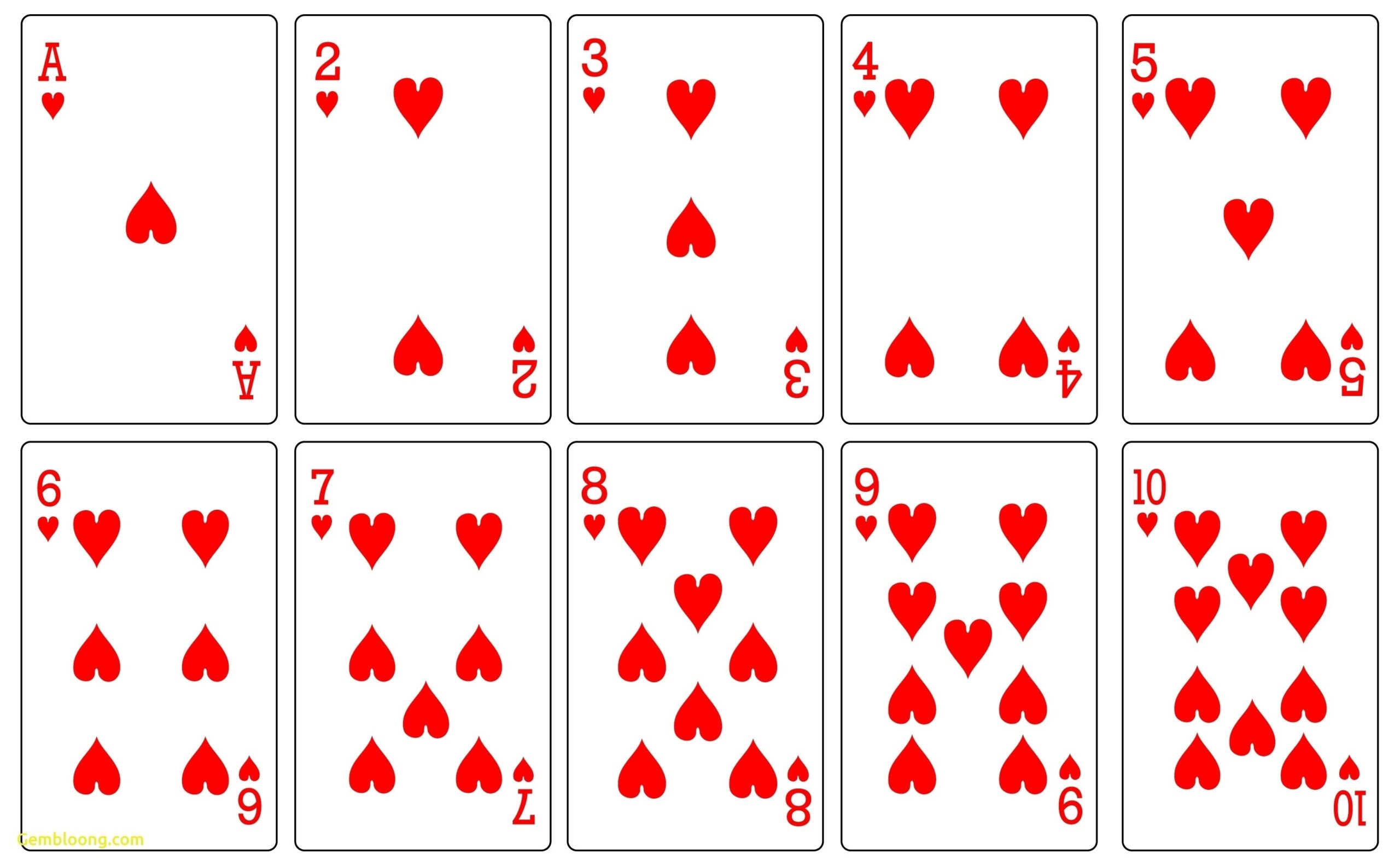 a4 printable playing cards