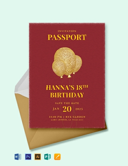 17 Passport Invitation Templates Free Sample Example Format Download