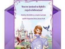 17 Report Princess Sofia Birthday Invitation Template PSD File With 
