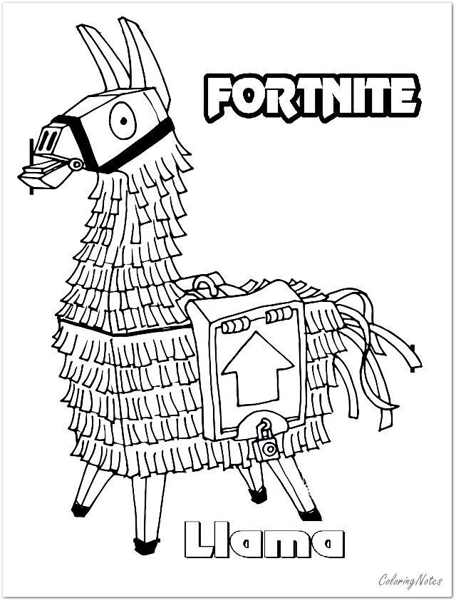 18 Free Printable Fortnite Coloring Pages Season 10 Drift Llama 