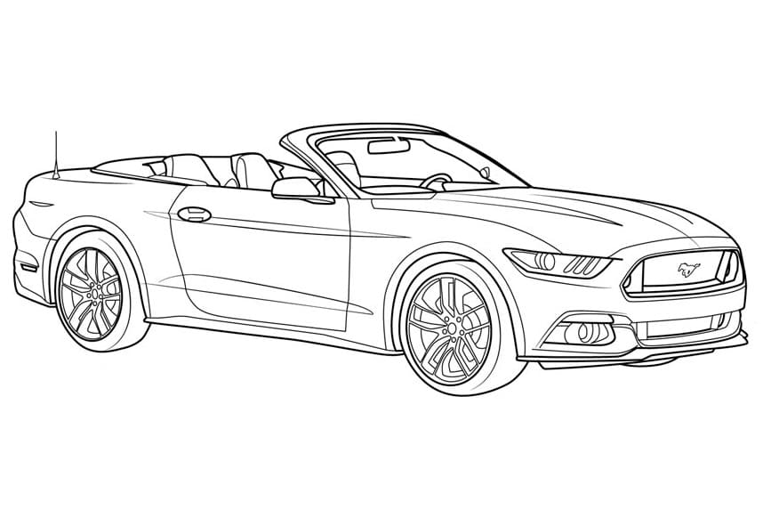 Mustang Car Coloring Pages