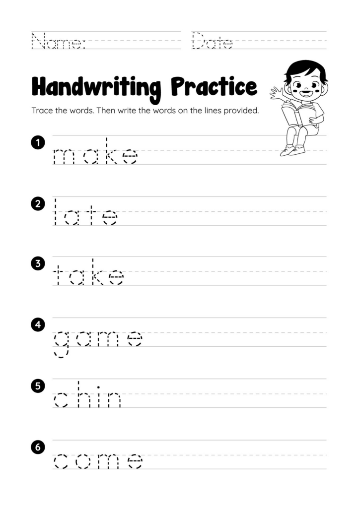 1st grade handwriting worksheets