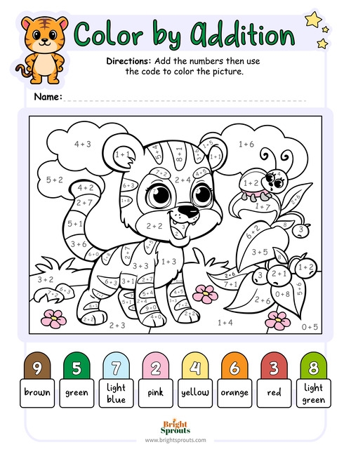 2 Digit Addition Color By Number Worksheets Infoupdate
