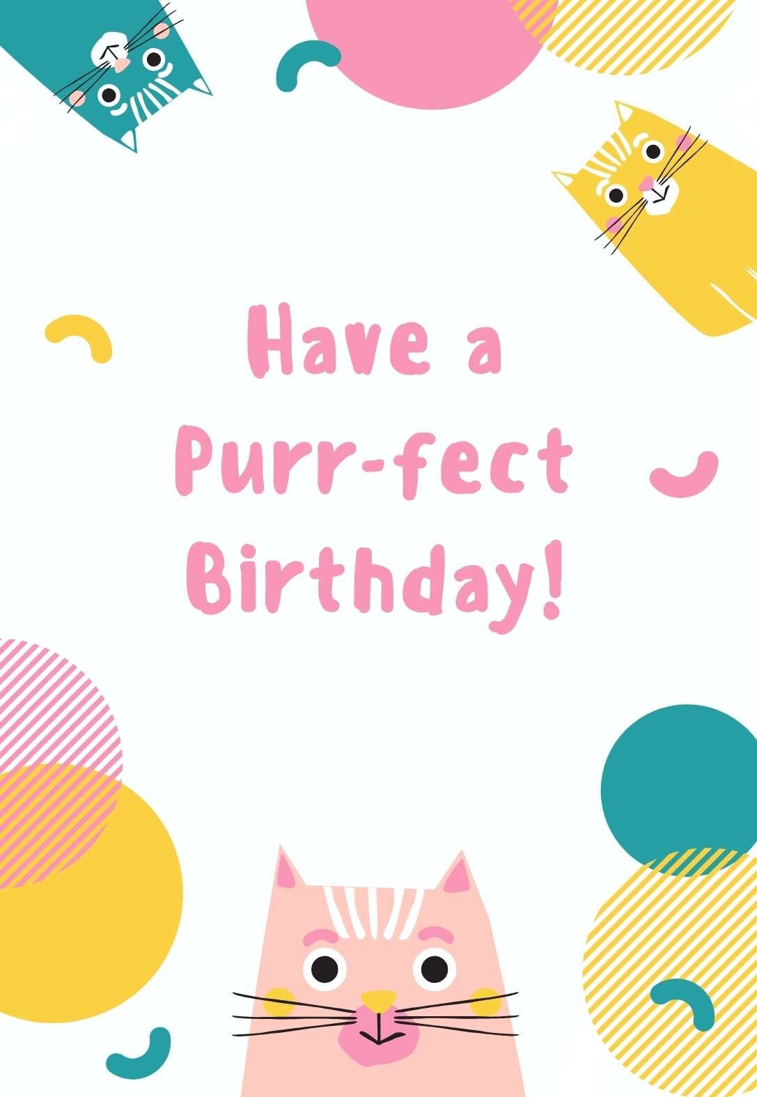 20 Cat Printable Birthday Cards free PRINTBIRTHDAY CARDS