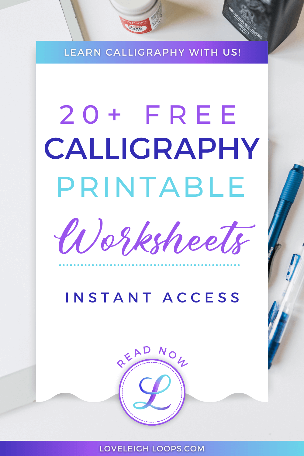 20 Free Practice Sheets For Calligraphy PLUS Tutorials 