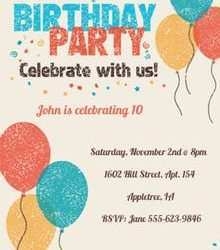 21 Customize Birthday Party Invitation Template Google Docs For Free