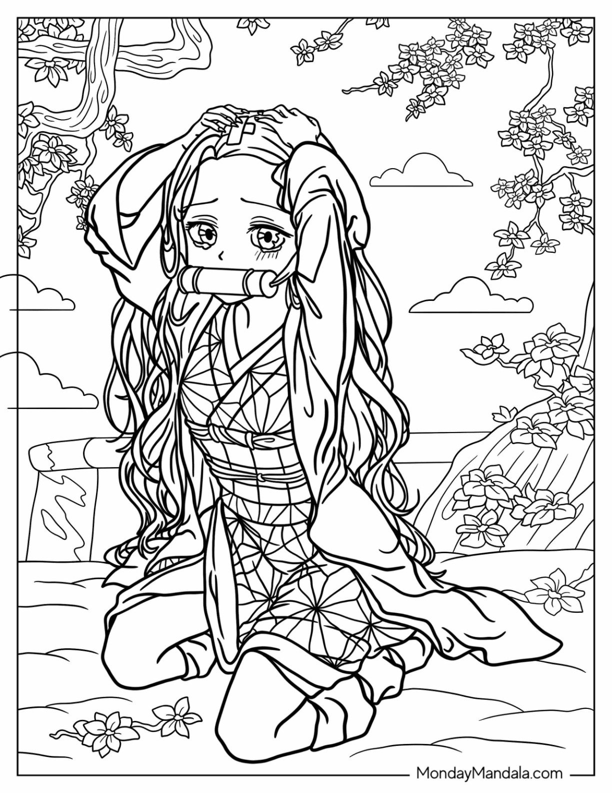 22 Nezuko Coloring Pages Free PDF Printables 
