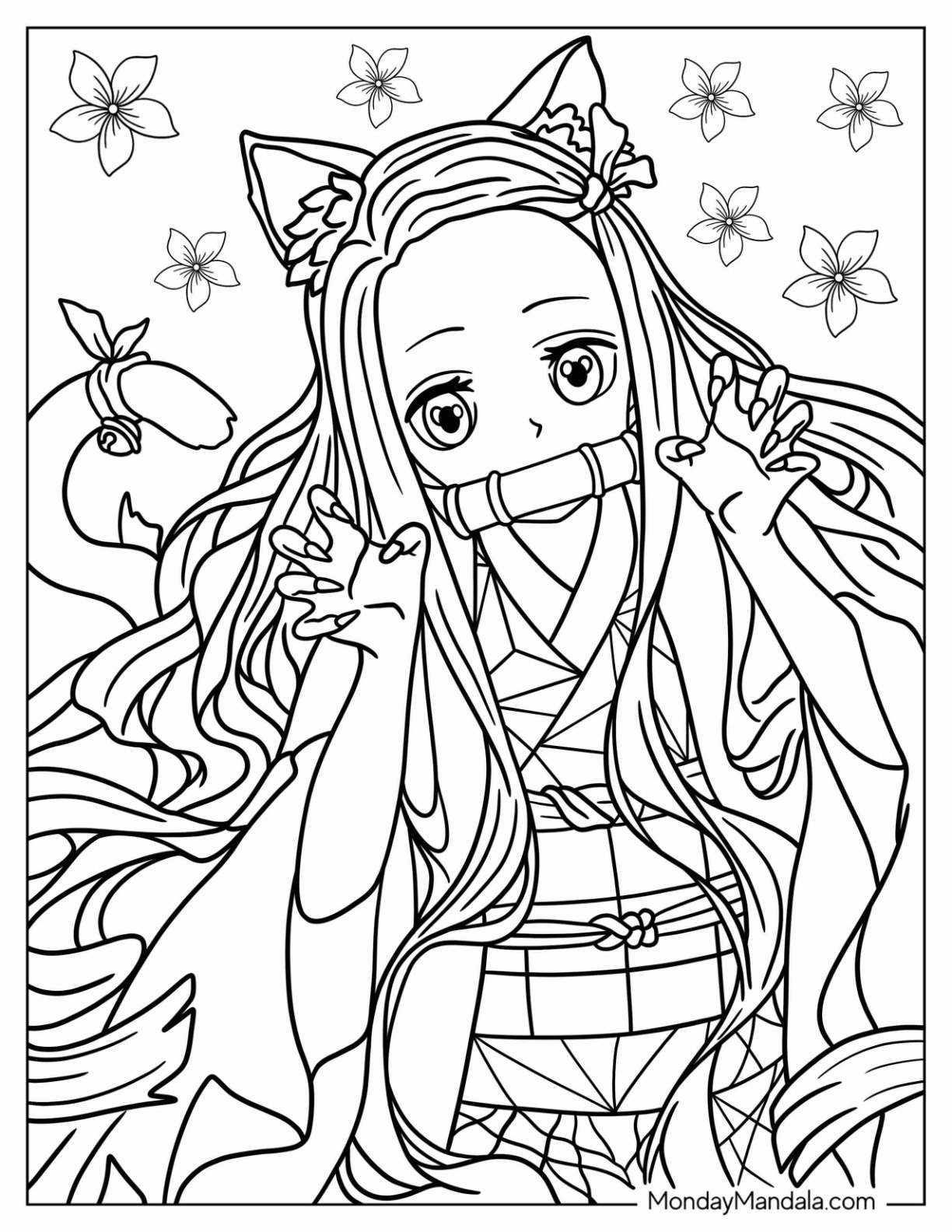 22 Nezuko Coloring Pages Free PDF Printables 