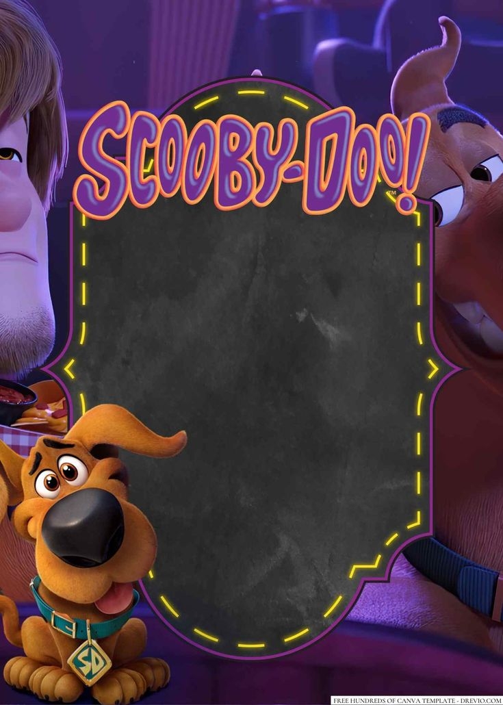 22 Scooby Doo Canva Birthday Invitation Templates Scooby Doo 
