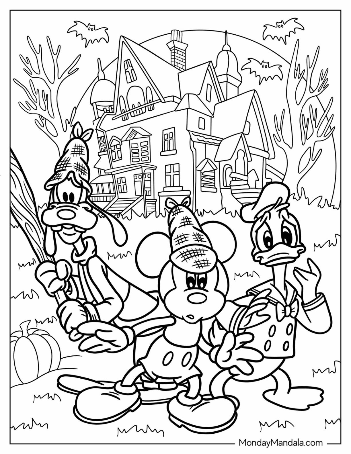 free disney halloween coloring pages