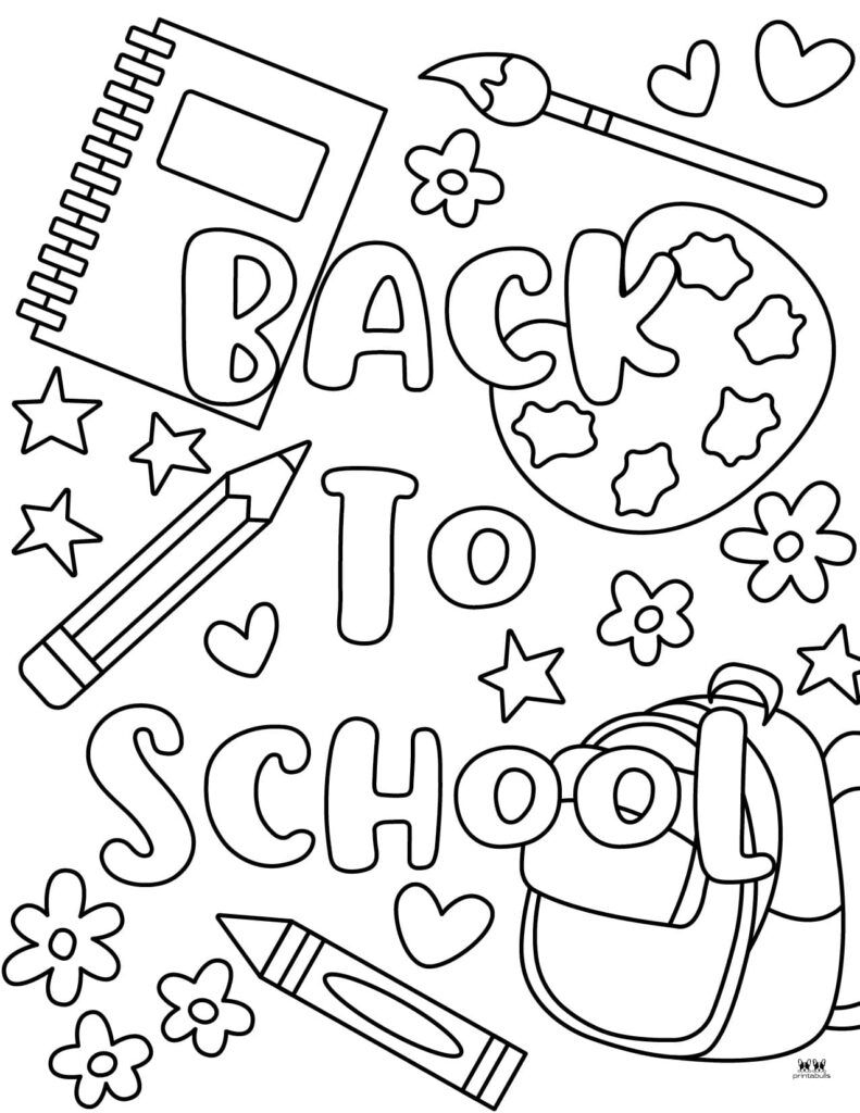 25 Back To School Coloring Pages Free Printable Sheets