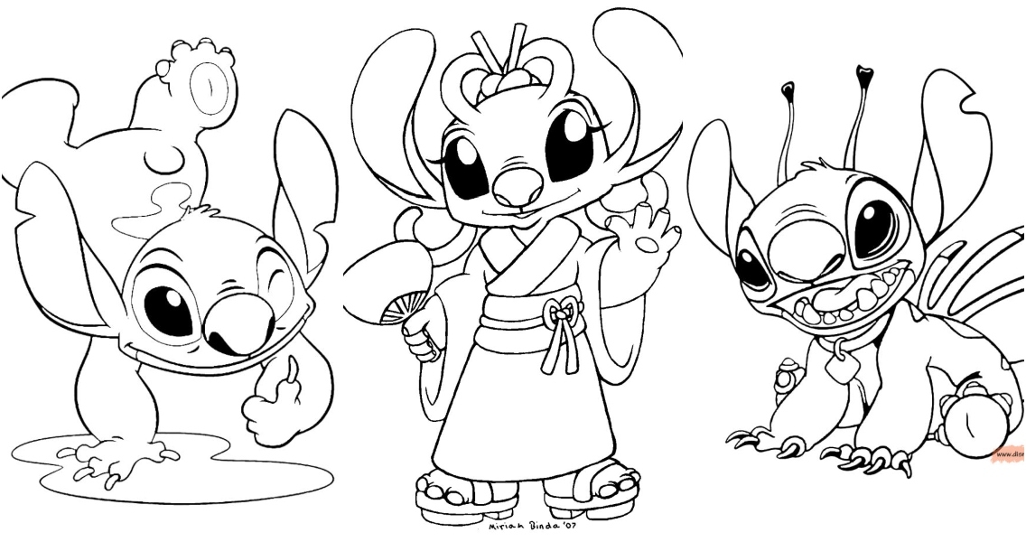 Kawaii Stitch Coloring Pages