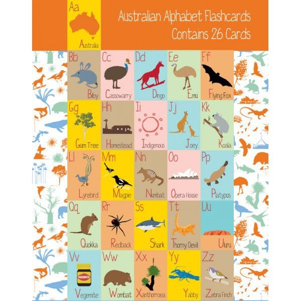 26 Alphabet Flash Cards Australian Themed Bits Of Australia