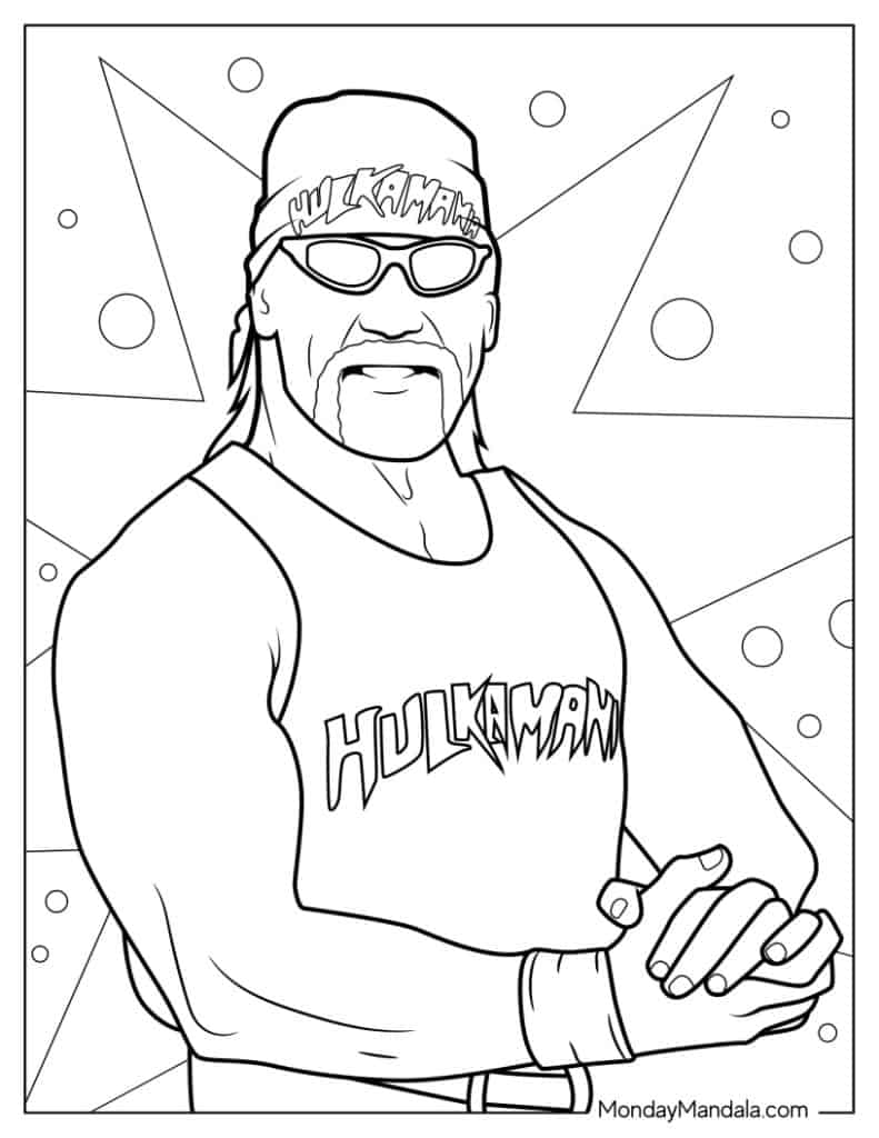 28 Wrestling WWE Coloring Pages Free PDF Printables Worksheets