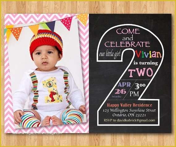 second birthday invitation templates