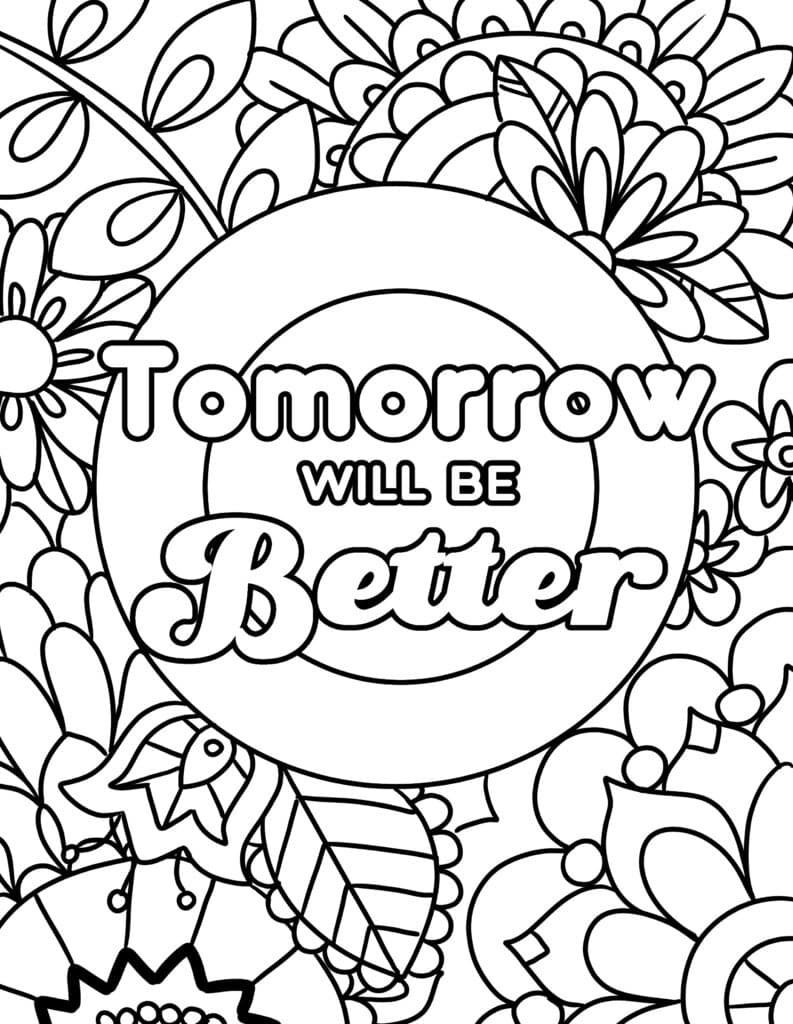 Coloring Pages With Quotes For Adults