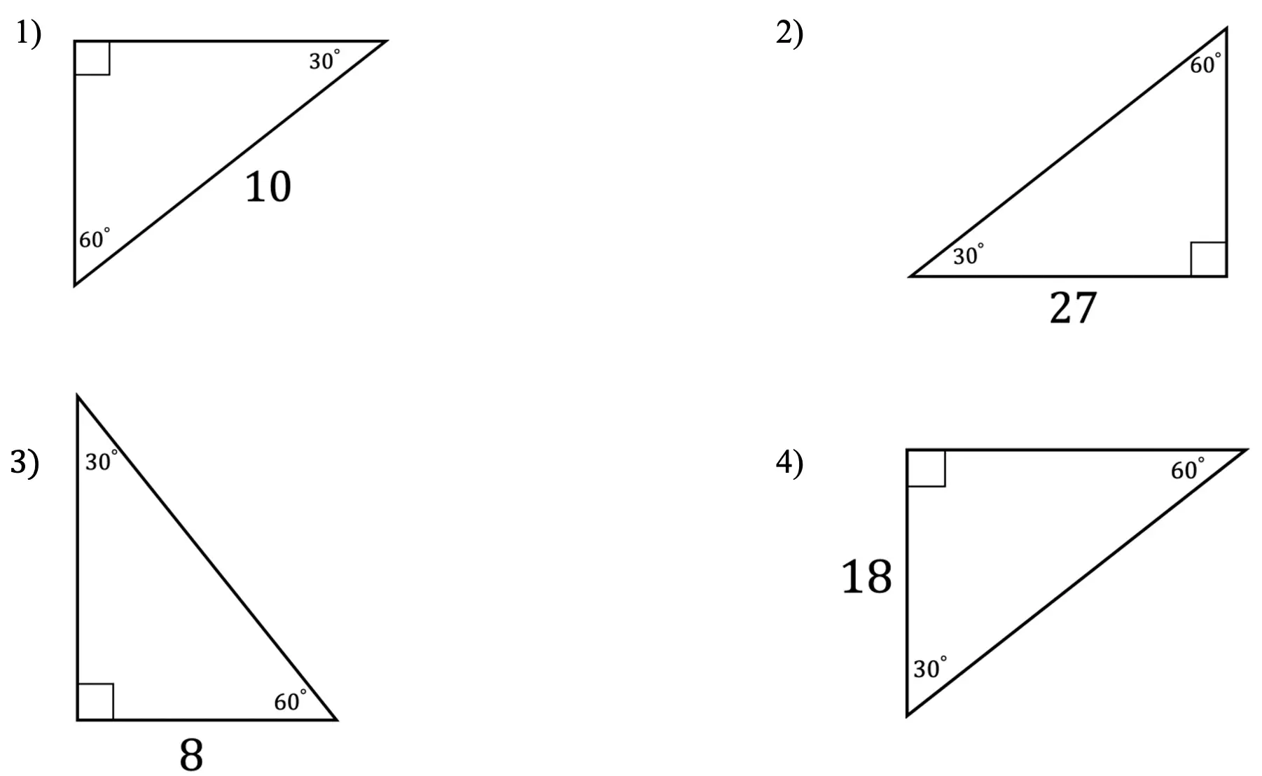 30 60 90 Formulas 30 60 90 Triangle Rule And Examples Worksheets Library
