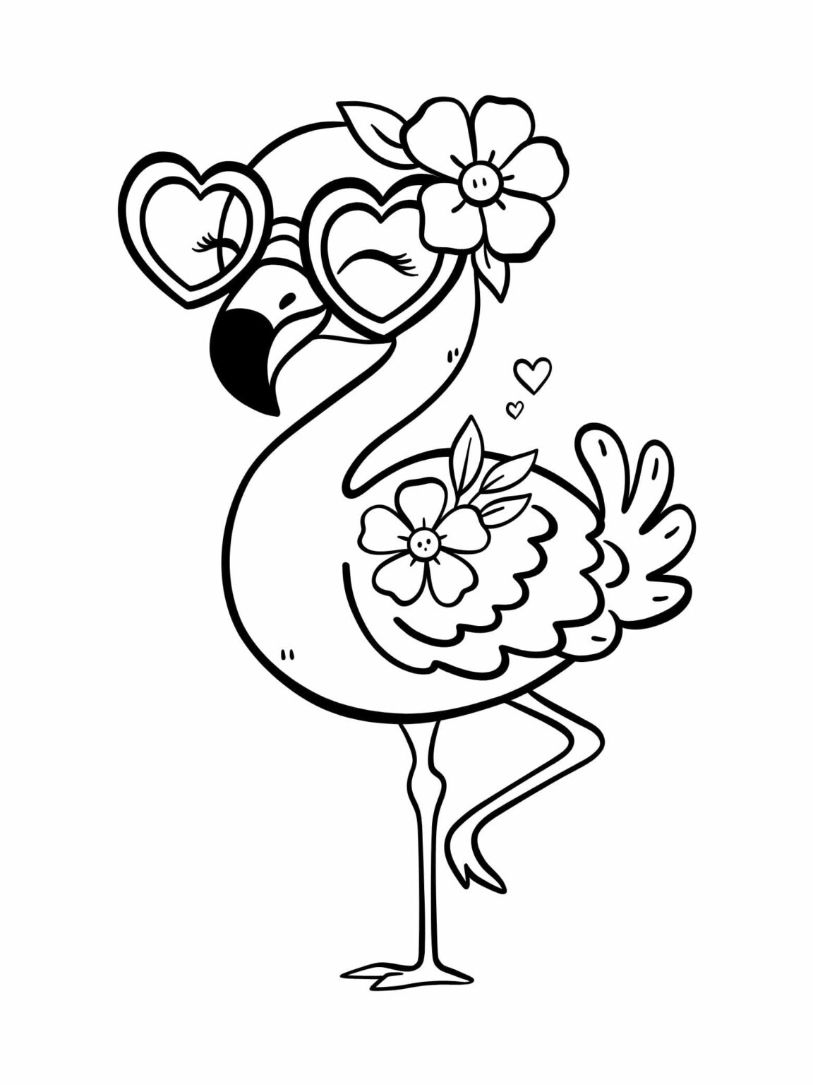 free flamingo coloring pages
