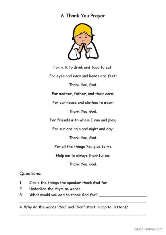32 Thankfulness English ESL Worksheets Pdf Doc