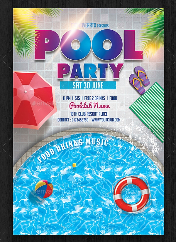 pool invitation template