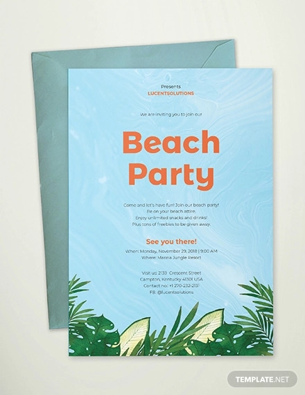 33 Printable Pool Party Invitations PSD AI EPS Word