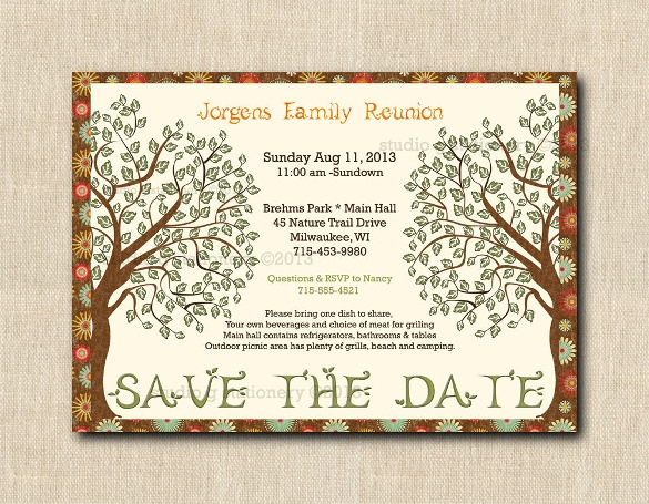 reunion invitation template in word