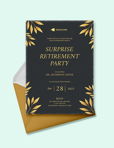 36 Retirement Party Invitation Templates PSD AI Word