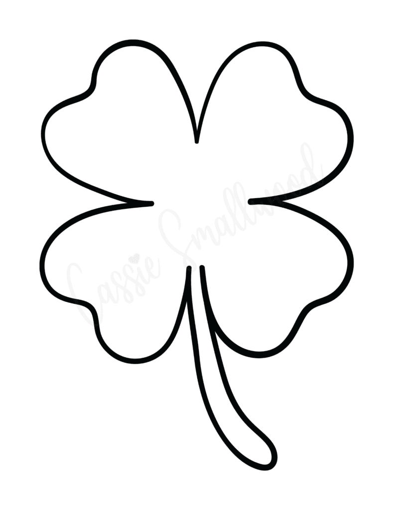 free printable four leaf clover template