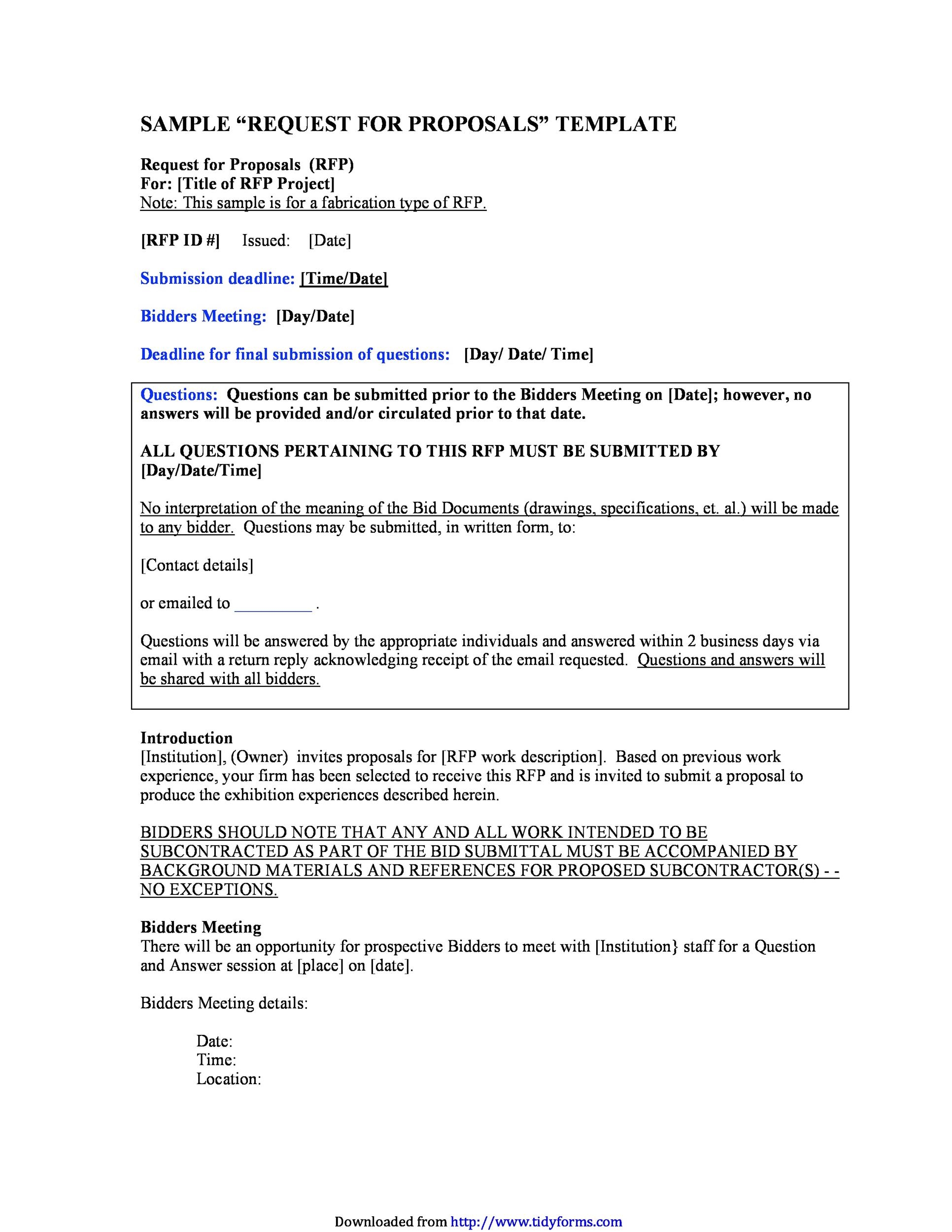 proposal invite template
