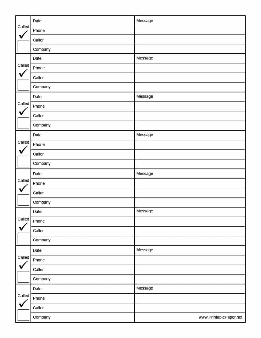 40 Printable Call Log Templates In Microsoft Word And Excel Free 