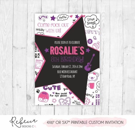 rockstar invitation template