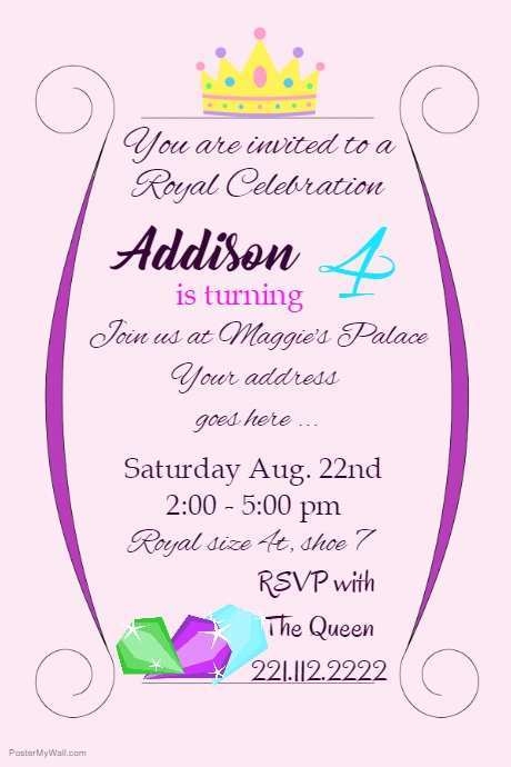 royal party invitation template