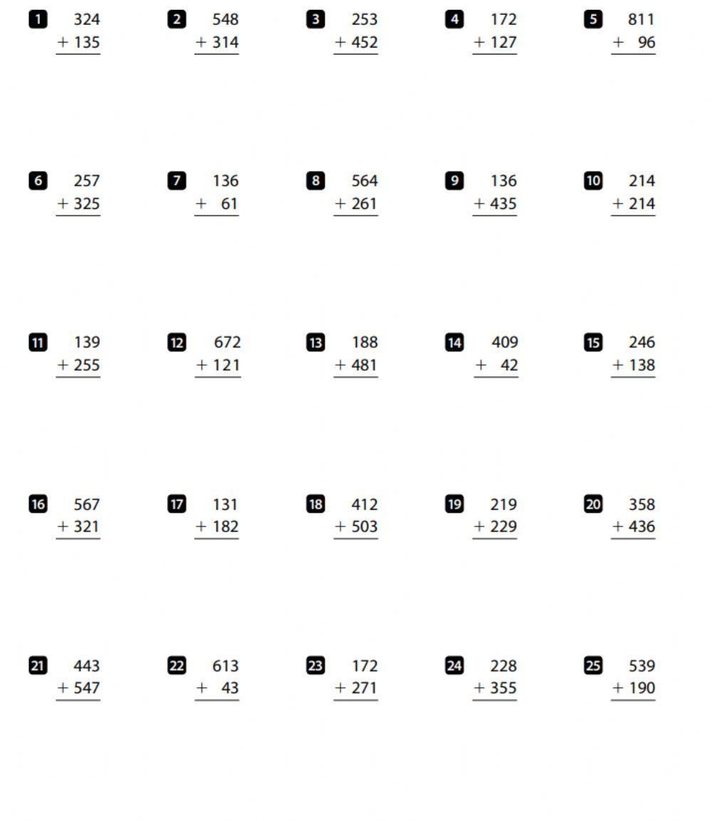 4th Grade Addition Worksheet Live Worksheets Worksheets Library
