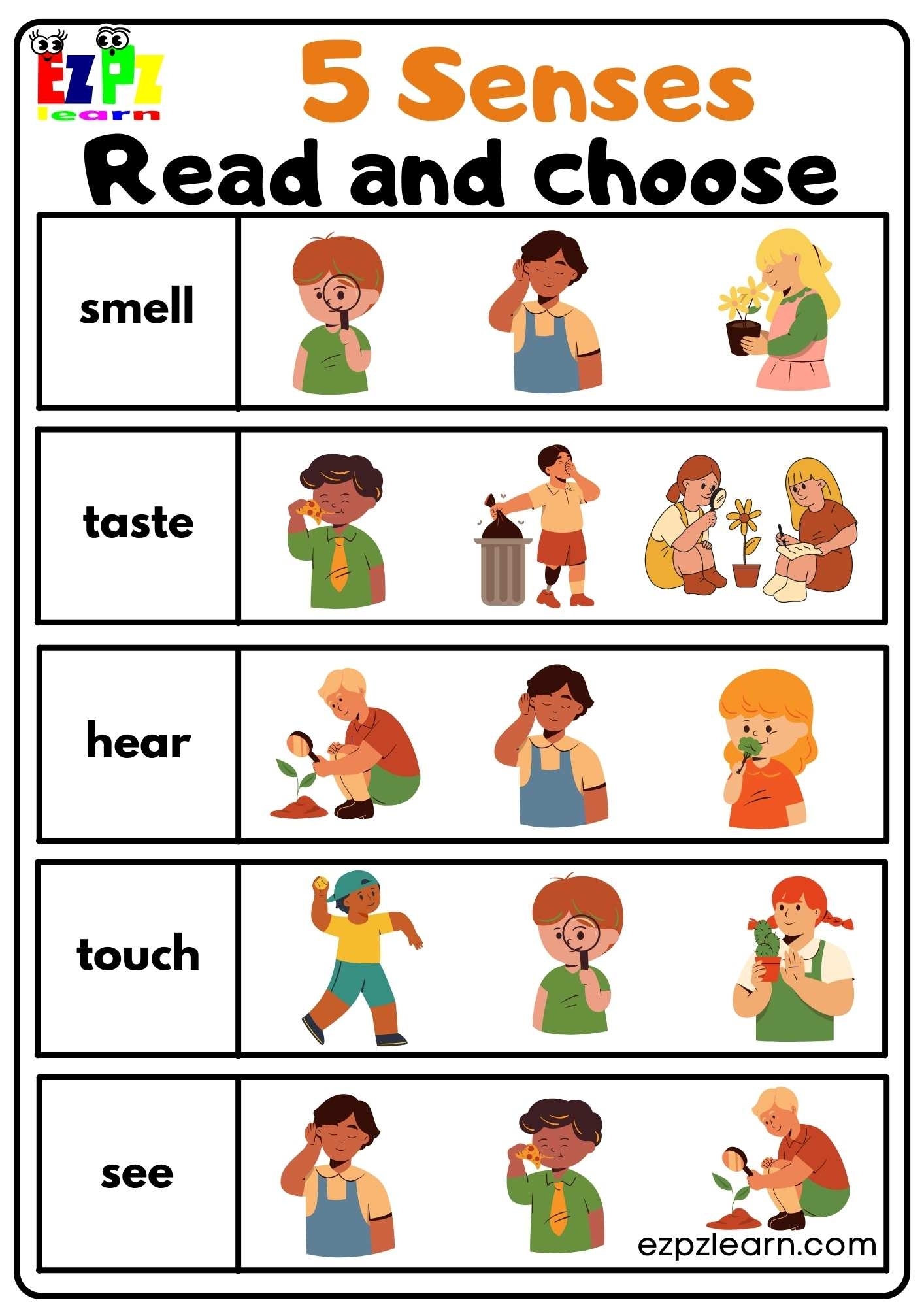 5 Senses Worksheets For Kindergarten Kindergarten Worksheets