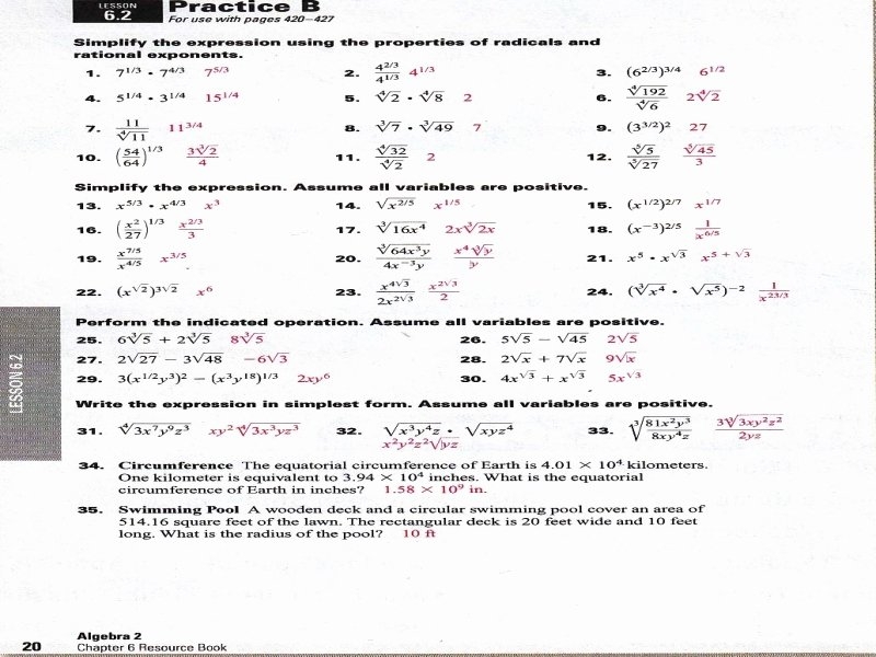 50 Algebra 2 Review Worksheet Chessmuseum Template Library